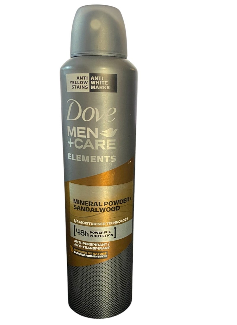 Dove Men+Care Elements Mineral Powder + Sandalwood Spray 250ml 