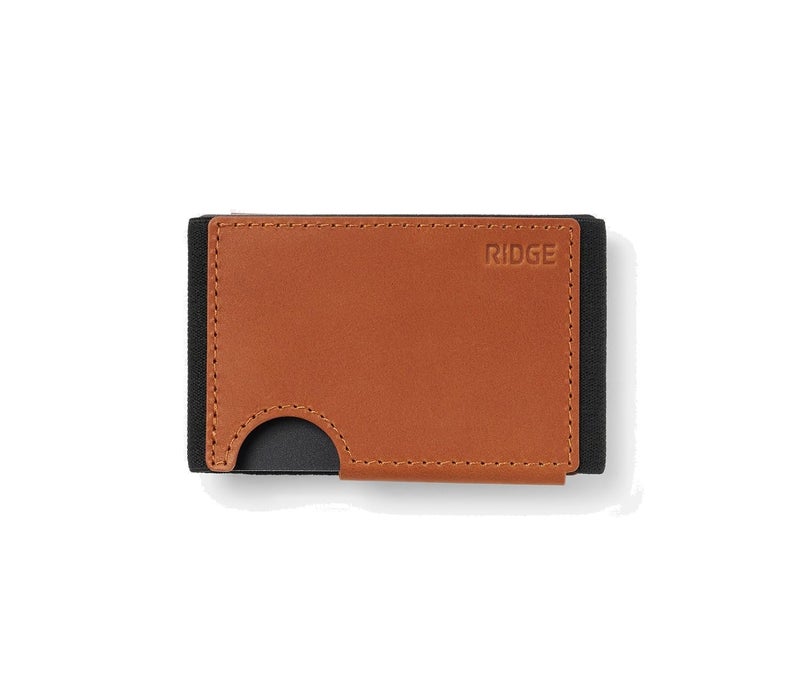 The Ridge Ridge Biflex Wallet for Men - Slim Minimalist Compact Wallet with RFID Protected Lining, Leather Front Pocket Wallets for Men (Tobacco Brown) - Image 1