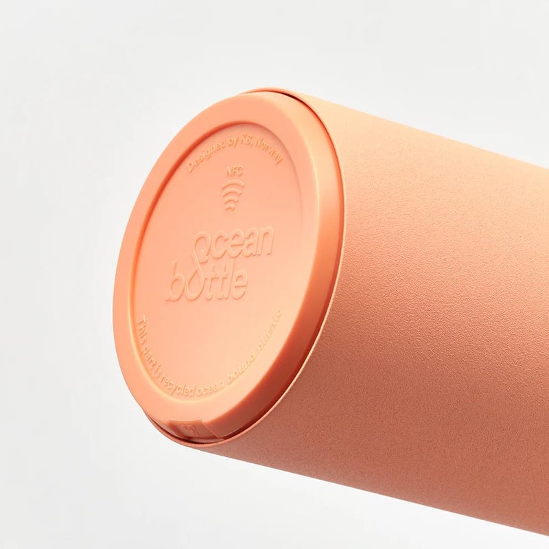 Ocean Bottle Big 34 oz | Stainless Steel Water Bottle | Reusable & Sustainable | Keeps Drinks Cold & Hot | Eco Friendly Gift (Sunset Peach) - Image 5