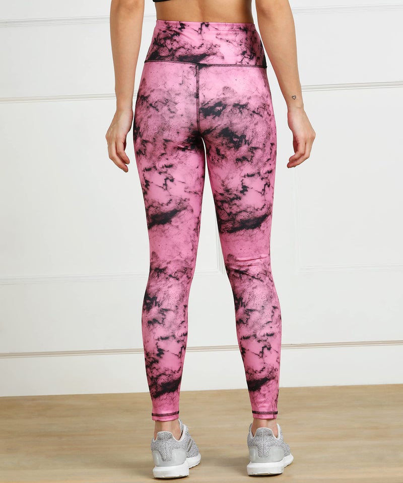 Rock Paper Scissors Women's Skinny Fit Polyester Blend Yoga Pants (ONSWG-TIGHTS-TIE-PINK-3XL_Pink_3XL) - Image 2