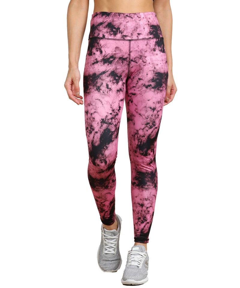 Rock Paper Scissors Women's Skinny Fit Polyester Blend Yoga Pants (ONSWG-TIGHTS-TIE-PINK-3XL_Pink_3XL) - Image 1