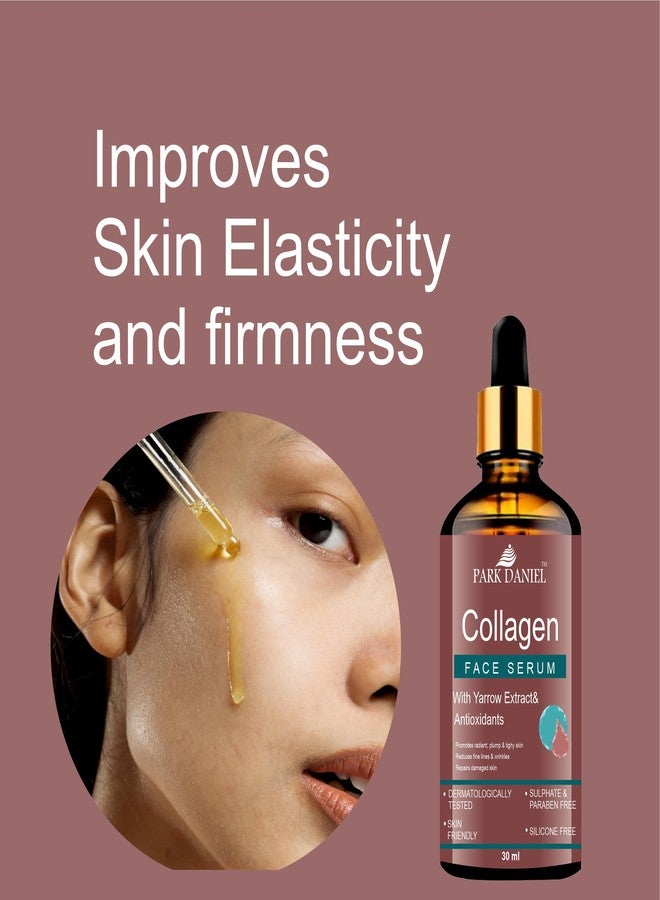 Park Daniel Collagen Face Serum with Yarrow Extract & Antioxidants | For Dull & Ageing Skin | Collagen Booster & Skin Hydration | All Skin Types | 30ml | Pack of 1 - Image 2