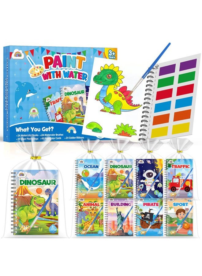 ZMLM 24 Water Coloring Books for Kids Party Favors - Bulk Mini Coloring Books for Kids Ages 4-8,Small Birthday Goodie Bag Stuffers School Teacher Return Gift Art Crafts Classroom Prizes (Boy) - Image 1