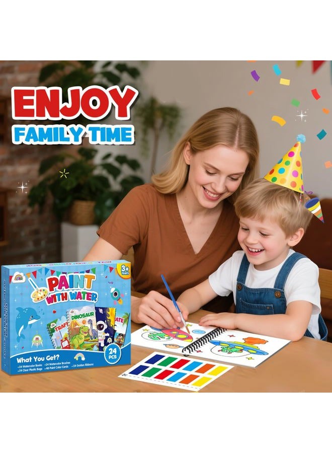 ZMLM 24 Water Coloring Books for Kids Party Favors - Bulk Mini Coloring Books for Kids Ages 4-8,Small Birthday Goodie Bag Stuffers School Teacher Return Gift Art Crafts Classroom Prizes (Boy) - Image 2
