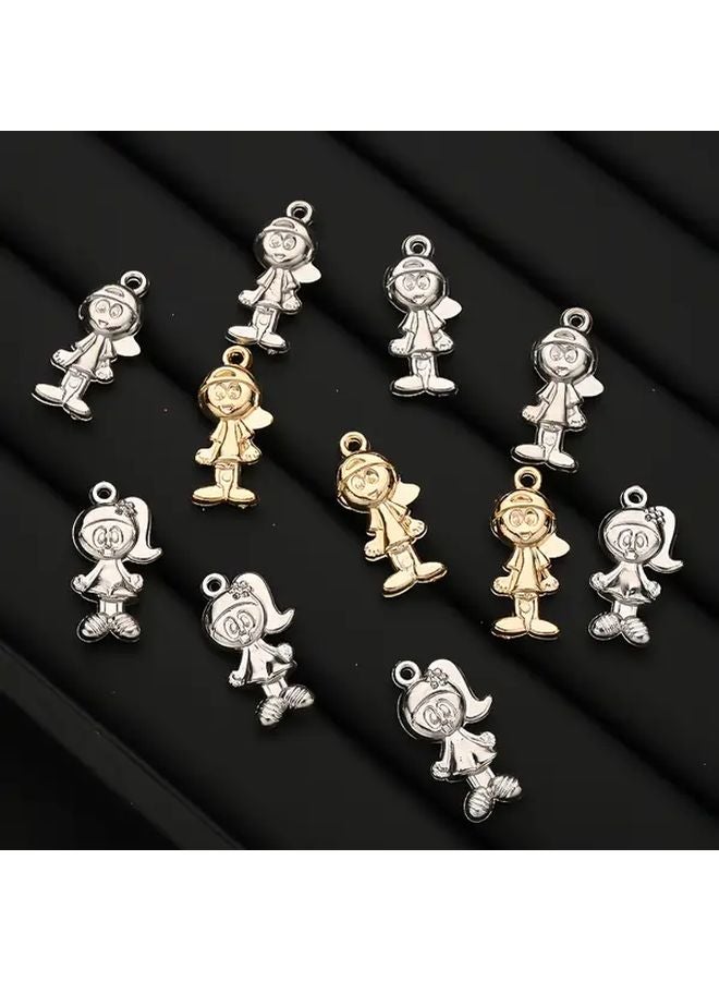 أقراط رجعية CCB متعددة الألوان 20 قطعة تمائم كرتونية ثلاثية الأبعاد لصنع مجوهرات الفتيات - Image 4