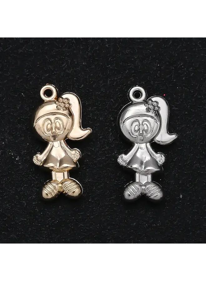 أقراط رجعية CCB متعددة الألوان 20 قطعة تمائم كرتونية ثلاثية الأبعاد لصنع مجوهرات الفتيات - Image 1