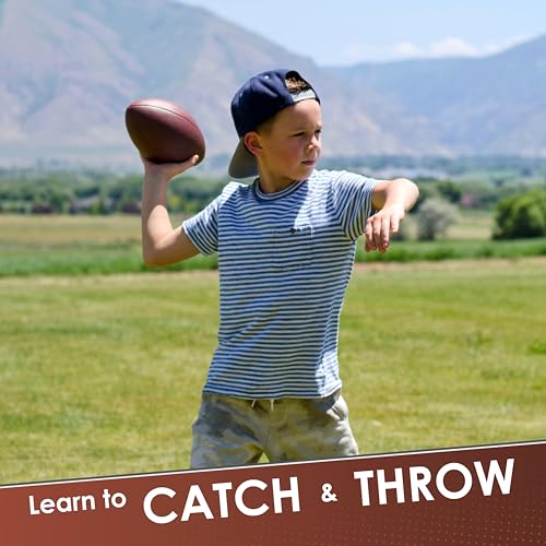 LMC Products Brown Foam Football for Kids 9 inch Foam Football Soft Kids Ball - Image 5