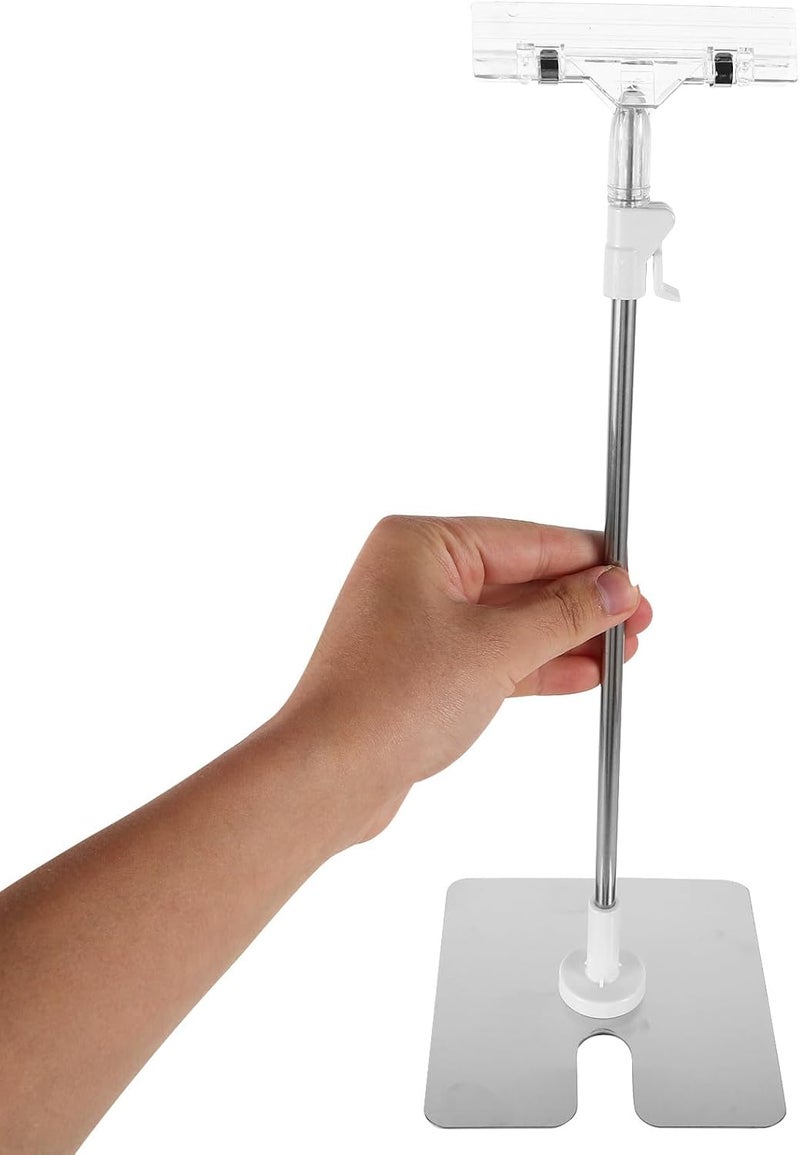 Adjustable Stainless Steel Poster Holder Clip Tabletop and Floor Standing Sign Display Stand for Retail Advertising and Restaurant Use - Image 3