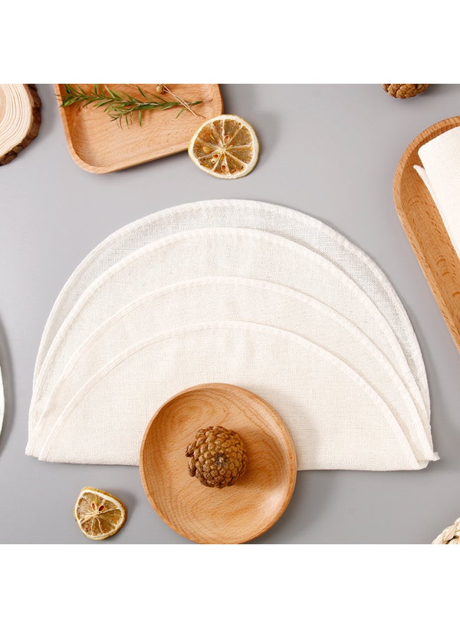 Steamer Cloth Non-stick Pure Cotton Gauze Household Food Grade Steamed Cloth Round Steamed Buns Rice Cage Cloth Steamed Buns Steamed Buns Mat-Size:36cm Five-pack - Image 2