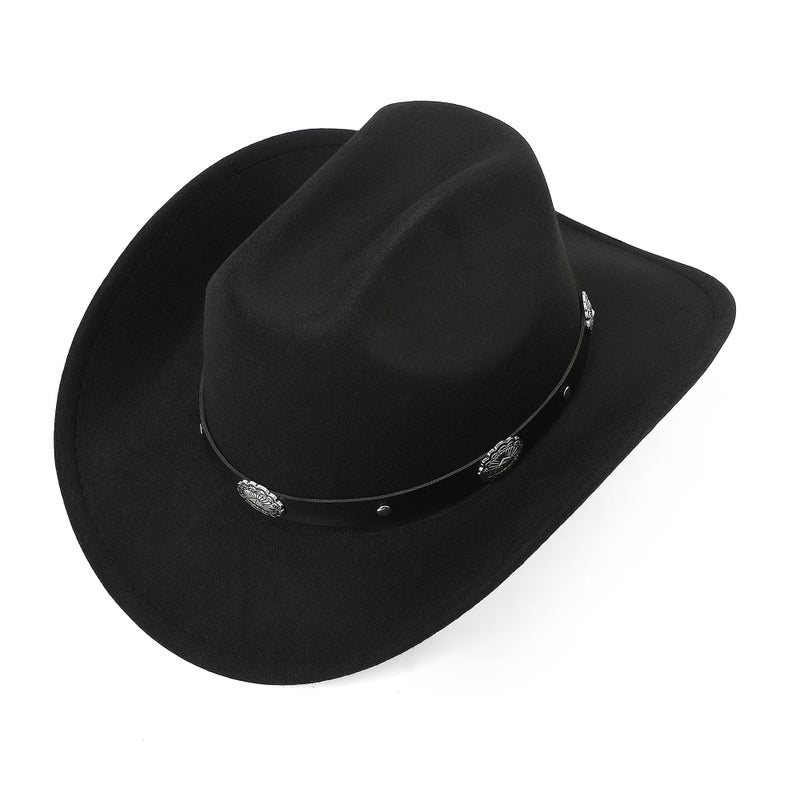 CXQRR Glitter Silver Black Cowboy Hats for Women - Western Sparkly Rhinestone Cowgirl Hat for Ladies - Image 3