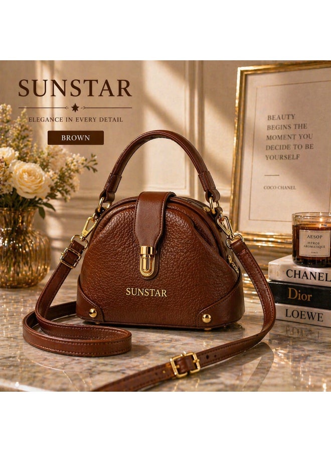 SUNSTAR Mini Dome Handbag – Elegant Women’s Crossbody & Top Handle Bag