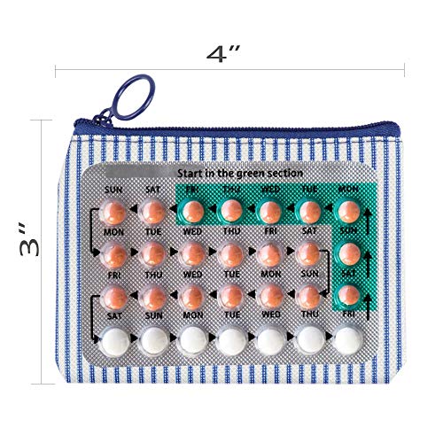 pinklilycare 2 Pack Birth Control Pill Cases with 3"×4" for Women Privacy Protection Contraceptive Medicine Case Holder Packet Sleeve Pocket Pouch Wallet - Image 4
