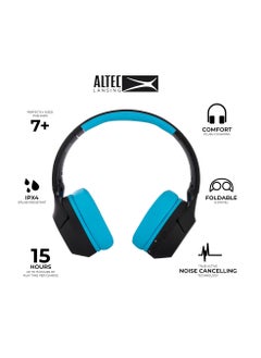 Altec Lansing Kid Safe Noise Cancelling Wireless Headphones 30 Hours Play Time, 85dB Volume Limit, Foldable Design, Powerful Sound, Active Noise Cancellation, Splash resistant IPX4, Blue  - Image 2