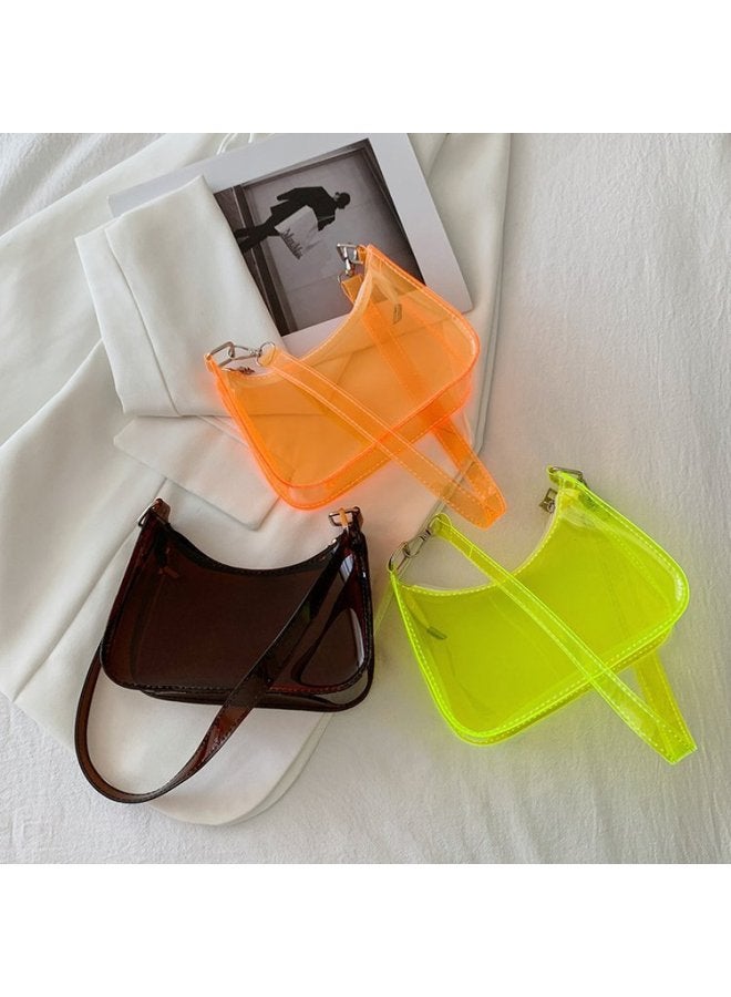 Small Bag Women's Bag 2023 Summer Trendy Korean Style Fashion Messenger Bag Net Red Ocean Style Shoulder Underarm Bag-Color:Green-Size:000 - Image 3