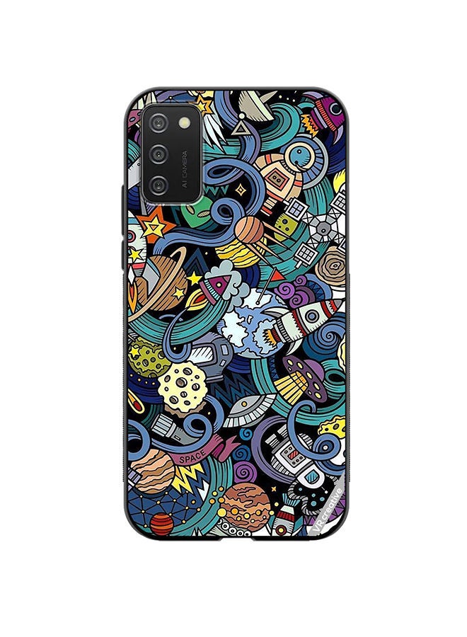 VR CREATIVE Protective Case Cover For Samsung Galaxy A03s Cartoon Doodles Design Multicolour - Image 1