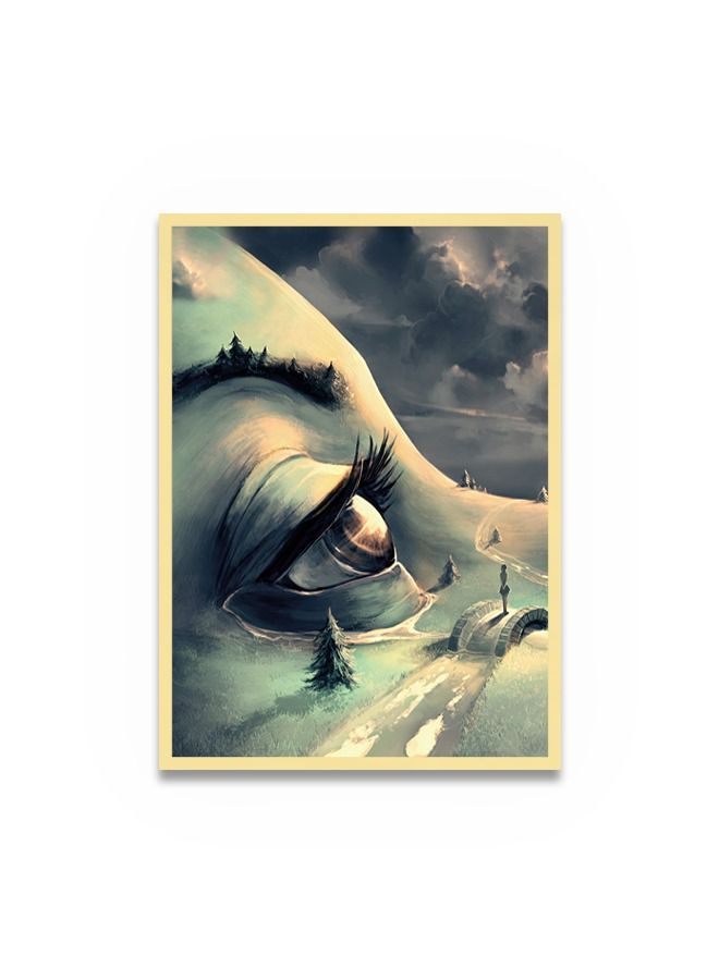 Marktna Canvas Wall Art For Wall Decoration, Modern Design, With A Hollow Gold Frame, Size (120x80),One Piece - Image 2