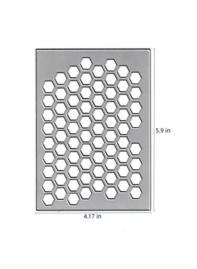 NVZBL Honeycomb Background Frame Cutting Dies, Beehive Die Cuts Metal Embossing Stencils Template Mould for Card Scrapbooking and DIY Craft Album Paper Card Decor - Image 2
