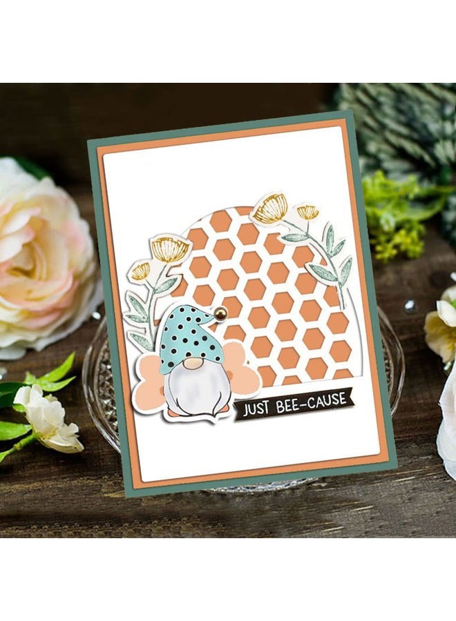 NVZBL Honeycomb Background Frame Cutting Dies, Beehive Die Cuts Metal Embossing Stencils Template Mould for Card Scrapbooking and DIY Craft Album Paper Card Decor - Image 3