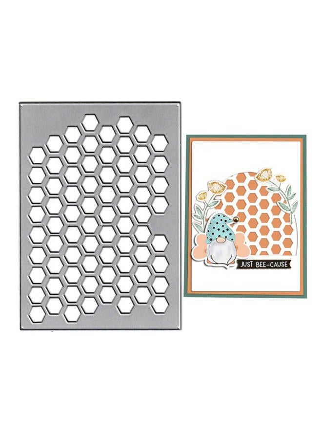 NVZBL Honeycomb Background Frame Cutting Dies, Beehive Die Cuts Metal Embossing Stencils Template Mould for Card Scrapbooking and DIY Craft Album Paper Card Decor - Image 1