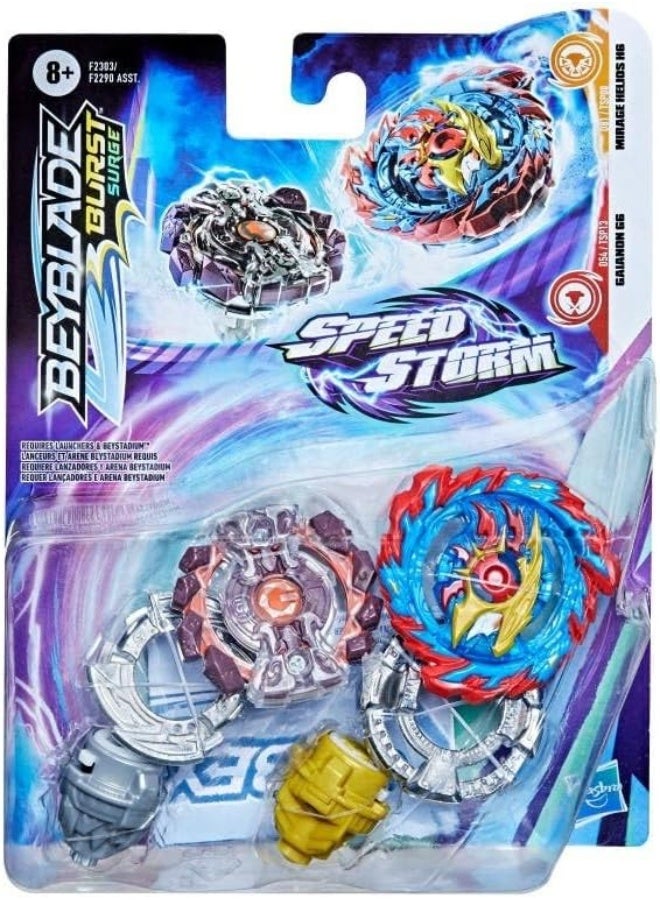 Beyblade Burst Surge Speedstorm Mirage Helios H6 and Gaianon G6 Spinning Top Dual Pack - 2 Battling Game Top Toy for Kids Ages 8 and Up - Image 4