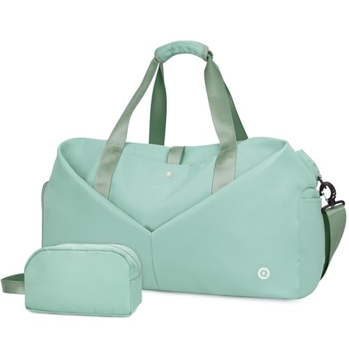 Ceneda 20" Gym Bag for Women with Wet Pocket & Shoe Compartment, Lightweight Duffel Waterproof Carry On Duffle for Travel, Yoga, Overnight (Mint Green) - Image 1