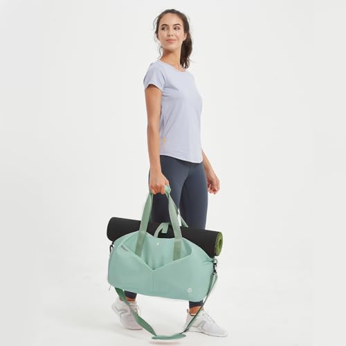 Ceneda 20" Gym Bag for Women with Wet Pocket & Shoe Compartment, Lightweight Duffel Waterproof Carry On Duffle for Travel, Yoga, Overnight (Mint Green) - Image 2
