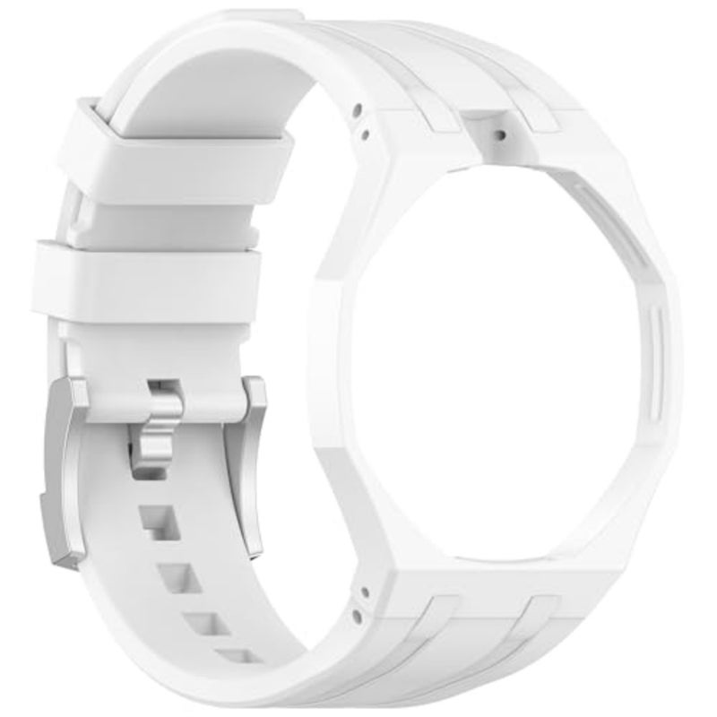 حزام ساعة سيليكون مقاوم للماء لساعة AP x Swatch Royal Pop حزام ناعم قابل للتحويل مع تصميم تاج الساعة 12، لون أسود، متين ومقاوم للعرق - Image 1