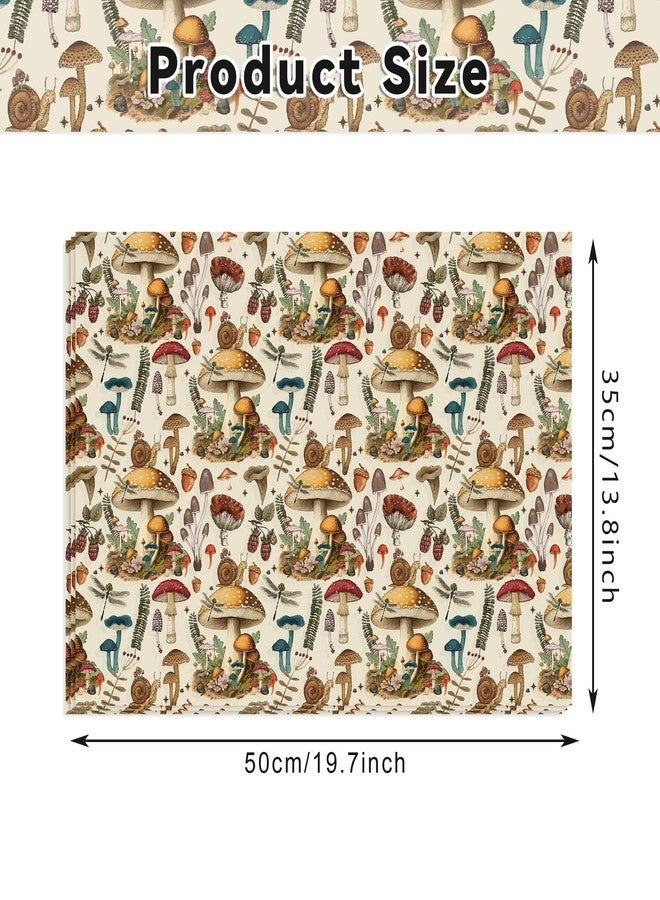MOZUI 50 Sheets 20x14 Inch Mushroom Tissue Paper Bulk, Mushroom Red Berry Botanical Gift Wrapping Tissue for Baby Shower, Birthday, Wedding, Christmas, DIY Gift Packaging, Bouquet Wrapping - Image 3