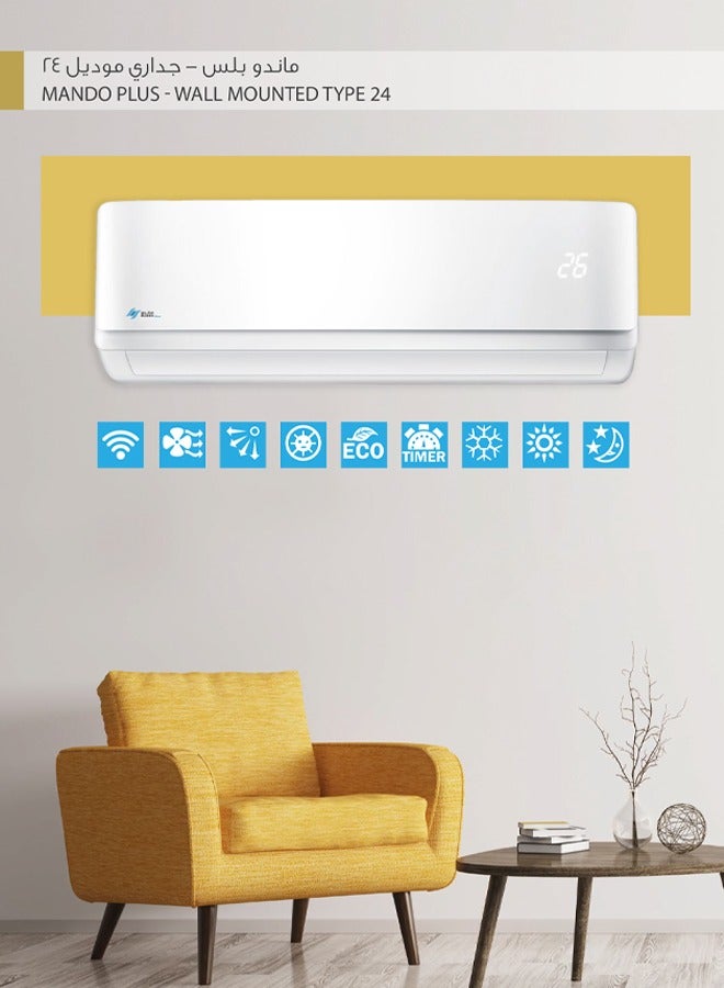 Mando Plus Air Conditioner - Split - 22000 BTU - Hot/Cold - MP-NF23M-24SH