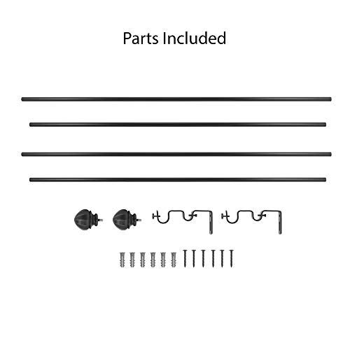 Decopolitan Facet Ball 5/8" Double Curtain Rod Set, 26 to 48 Inches, Vintage Bronze - Image 5