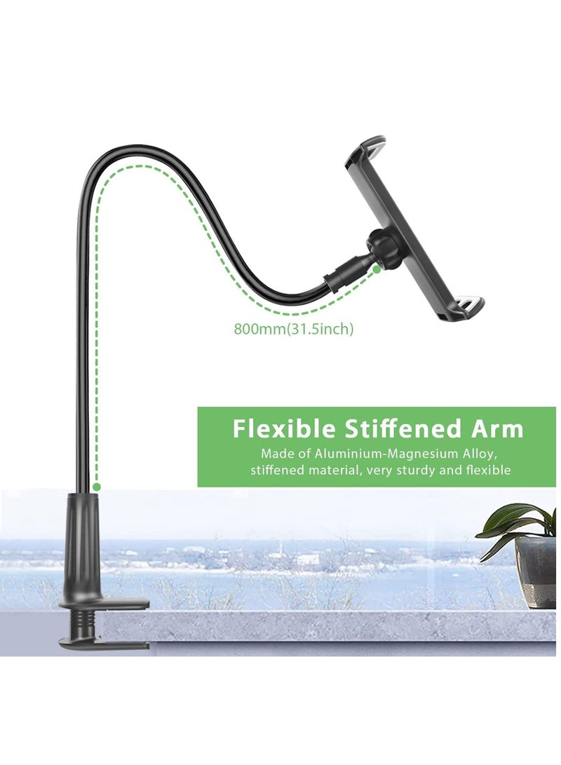 Yesido Gooseneck Tablet Stand, Universal Tablet Mount Holder 360 Flexible Lazy Arm Holder Clamp Mount Bracket Bed for 4"-10.6" iPad Air Pro mini, Samsung, Huawei Tab, iPhone, Switch, more Devices - Image 4