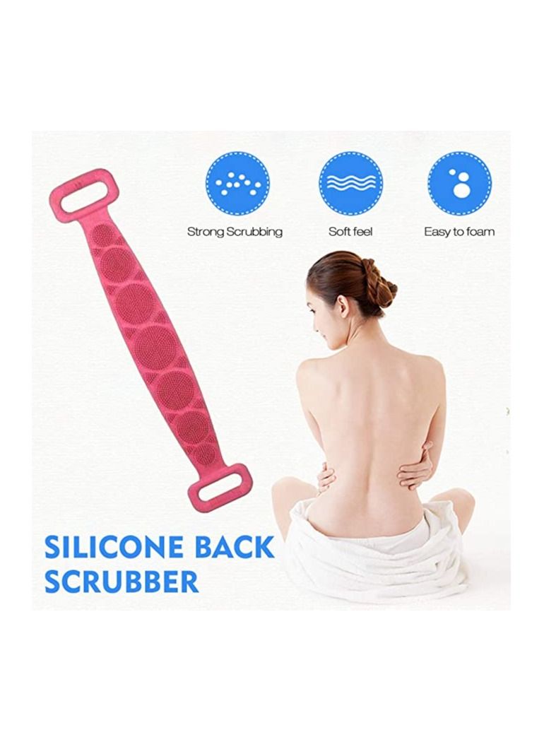 Silicone Back Scrubber Belt Pink - Image 2