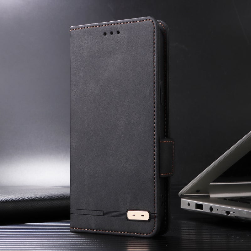 HuHa Case Cover For Nothing Phone 2a Magnetic Clasp Leather Phone Case(Black) - Image 2