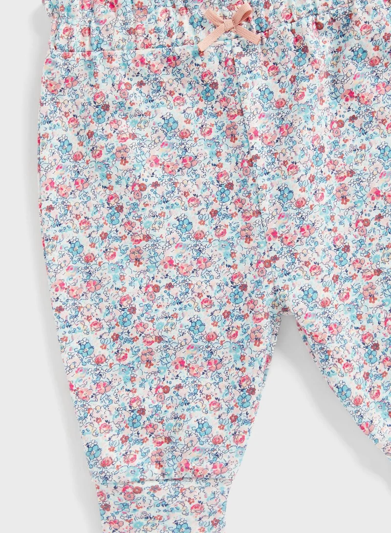 mothercare Floral Joggers With Paperbag Waist