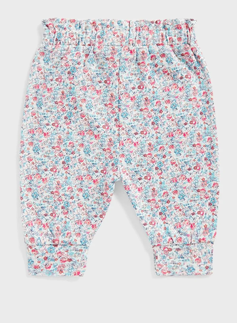 mothercare Floral Joggers With Paperbag Waist
