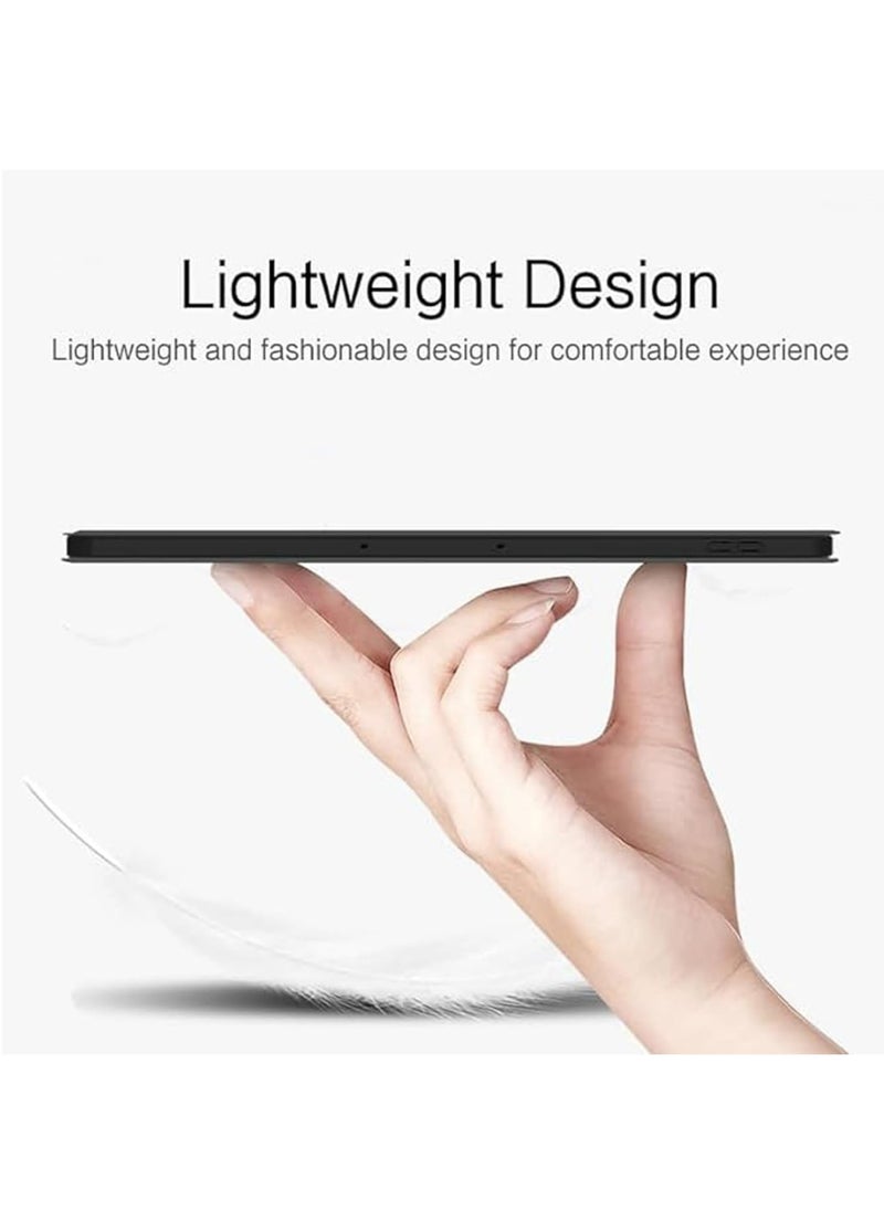 Rock Pow - Case Compatible with Lenovo Tab P12 (12.7 Inch) 2023 Tablet Slim Tri-fold Stand Soft TPU Back Shell Auto Wake/Sleep Anti-Drop Cover - Image 1