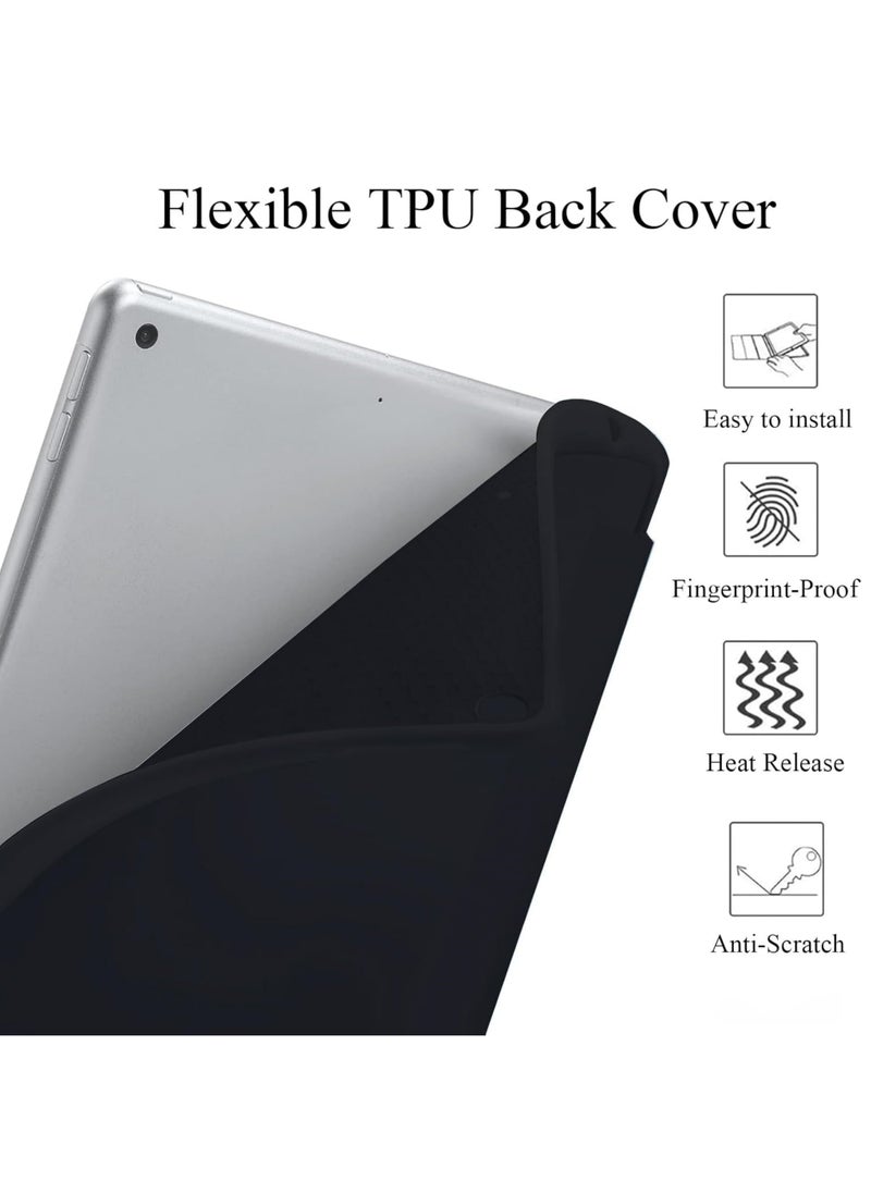 Rock Pow - Case Compatible with Lenovo Tab P12 (12.7 Inch) 2023 Tablet Slim Tri-fold Stand Soft TPU Back Shell Auto Wake/Sleep Anti-Drop Cover - Image 1