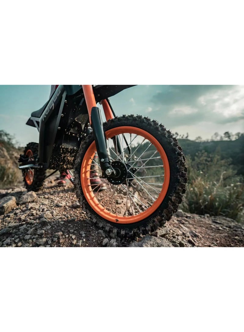 CRONY WISH-01 Electric Off-Road Scooter Bike - Black/Orange - Image 3