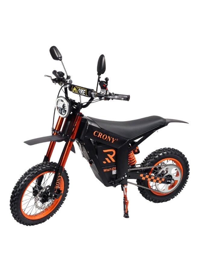 CRONY WISH-01 Electric Off-Road Scooter Bike - Black/Orange - Image 2
