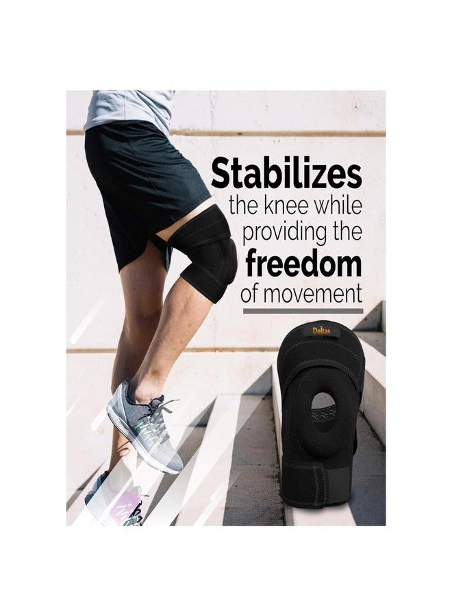 DOLTAS Open Patella Premium Knee Brace with Gel for Knee Pain Men & Women | Enhanced Support for Ligament Tear, Arthritis, Adjustable Bi-Directional Straps, Joint Pain Relief |Universal (Pack of 1) - Image 2