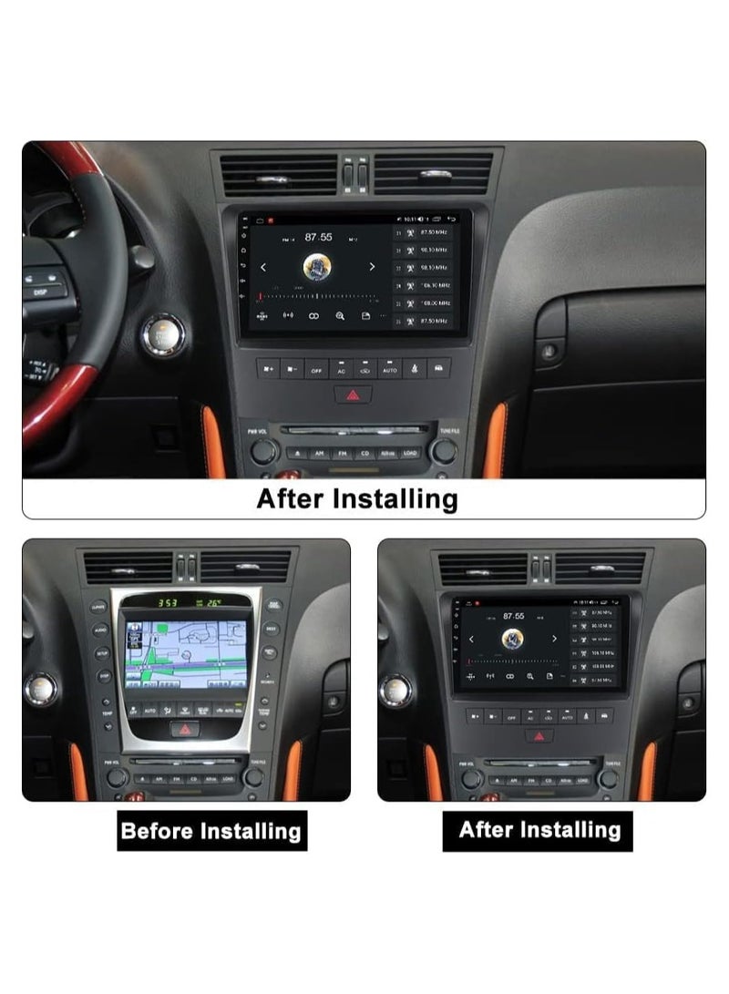 SHEZA STAR Android Car Stereo for Lexus GS300 GS350 GS400 GS430 GS450H GS460 2004 2005 2006 2007 2008 2009 2010 2011 1GB RAM 32GB ROM 9 Inch MirrorLink WiFi BT, IPS Touch Screen with AHD Camera Included - Image 2