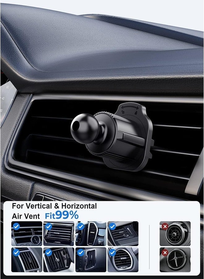 GANPUB Black Universal Air Vent Clip for Car Phone Mount Cellphone Holder Vent Grip W Joint Ball Dia- for Most Car Bracket Universal Air Vent Clip for Phone Cellphone Holder Grip (17mm) - Image 5