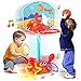 CAPTAIN CHAOWING Toddler Basketball Hoop 2 in 1 Sports Toy Set for Kids Ring Toss Game with Music Sound Baby Basketball Hoop for Indoor Play - Image 2