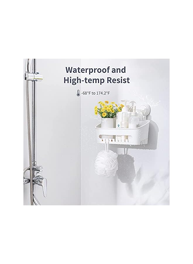 Raxoom Caddy with Vacuum Suction Cup Drill-Free Removable Shower Shelf Storage Basket Wall Mounted Organizer for Shampoo Toiletries Kitchen Bathroom - Image 5