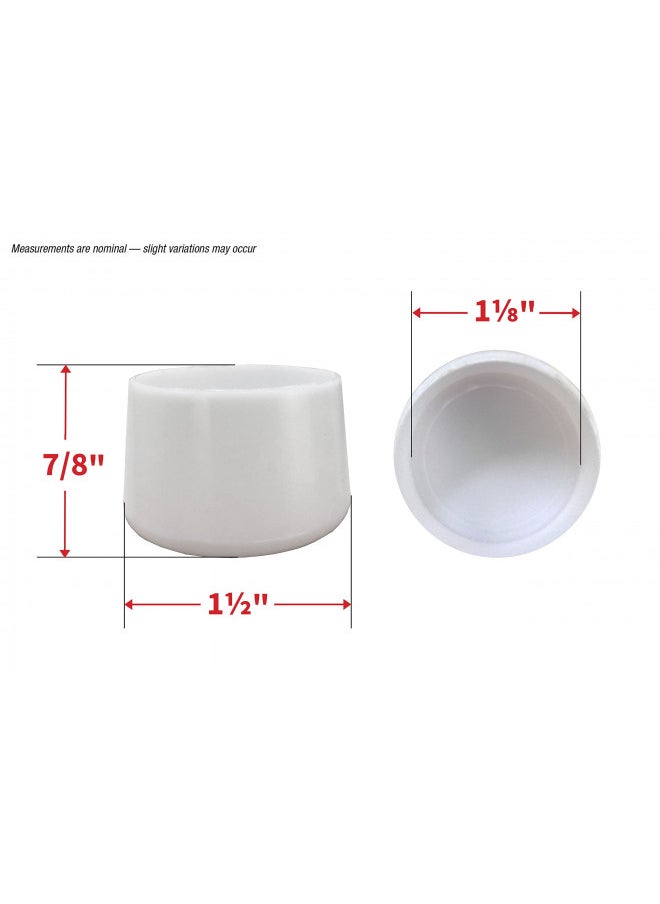 Shepherd Hardware Shepherd Hardware 9744 Leg Tips 1-1/8-Inch Plastic Leg Chair Caps, 4-Pack, White  - Image 5