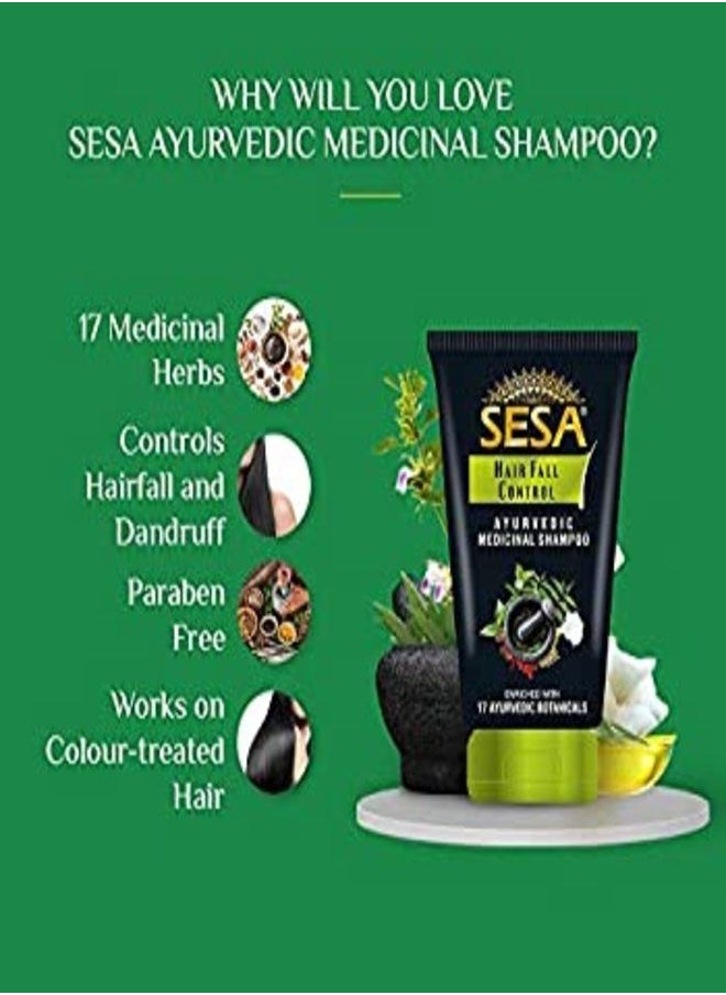 Sesa - Ayurvedic Medicated Shampoo for Hair Fall and Dandruff Bingraj + 16 Herbs No Parabens - Image 1