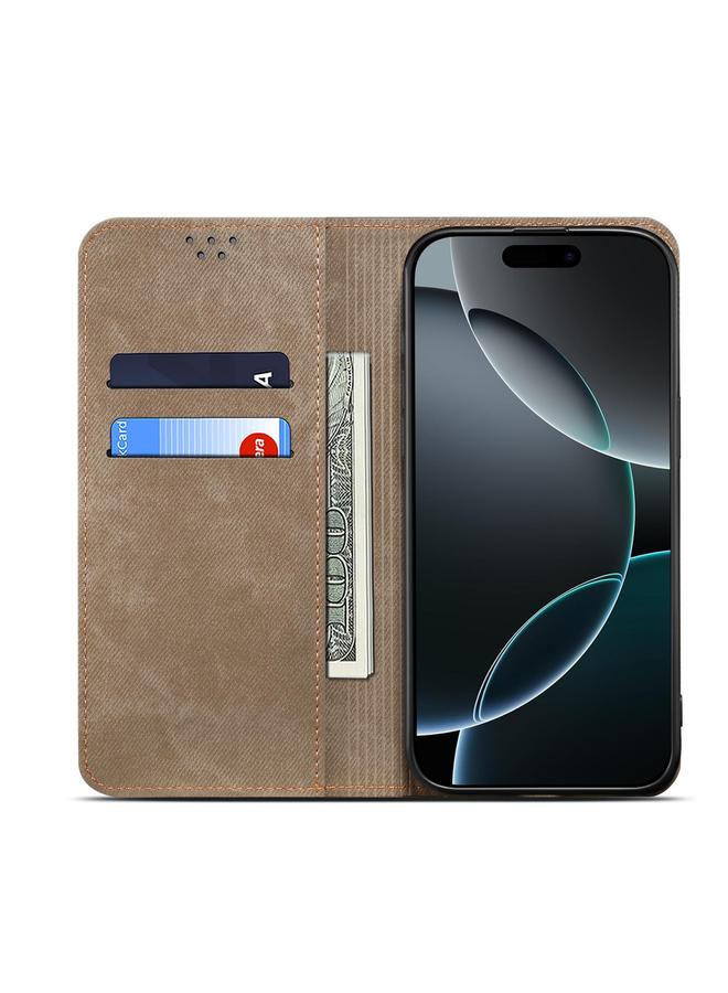 S-TOP Case For Realme P3 Pro Denim Texture Casual Style Horizontal Flip Leather Case - Image 4