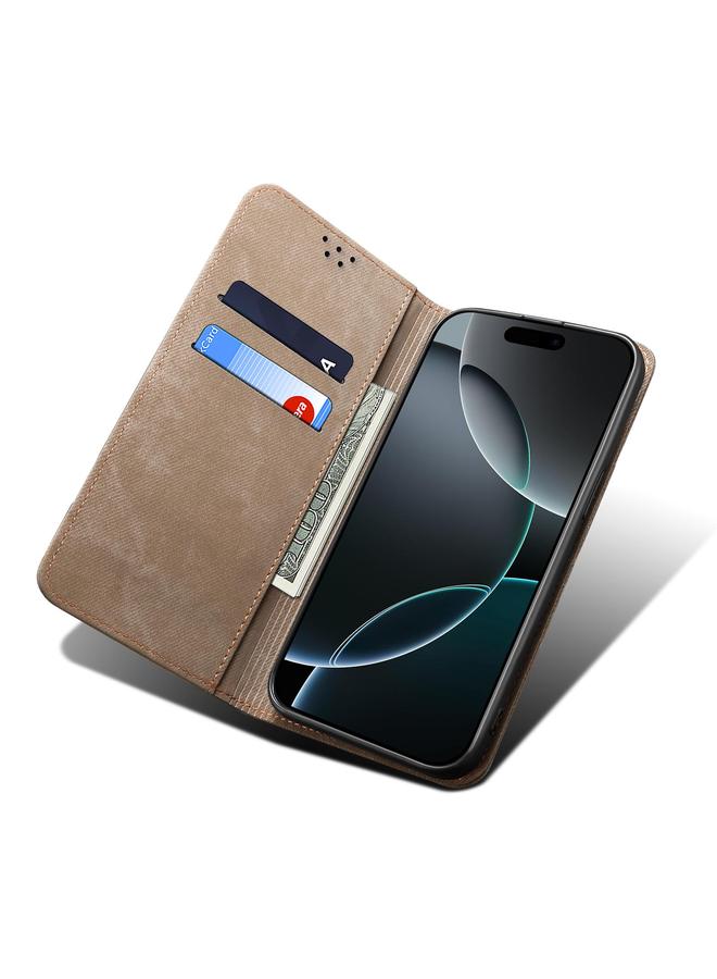 S-TOP Case For Realme P3 Pro Denim Texture Casual Style Horizontal Flip Leather Case - Image 5