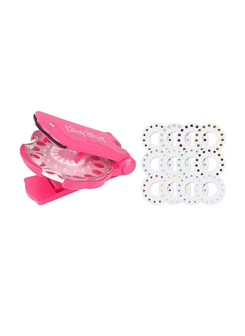 Generic - Hair Gem Stamper: Quick Hair Gem Applicator with 180 Glitter Gems Kit for Girls Teens 6+ Ages. Add Bling to Your Hair in Seconds with a Hair-Safe Styling Tool for Parties. - Image 1