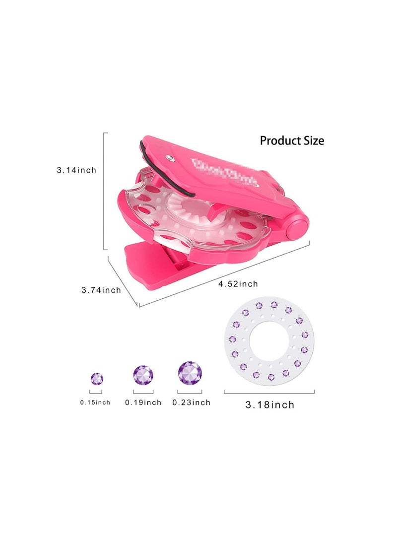Generic - Hair Gem Stamper: Quick Hair Gem Applicator with 180 Glitter Gems Kit for Girls Teens 6+ Ages. Add Bling to Your Hair in Seconds with a Hair-Safe Styling Tool for Parties. - Image 1
